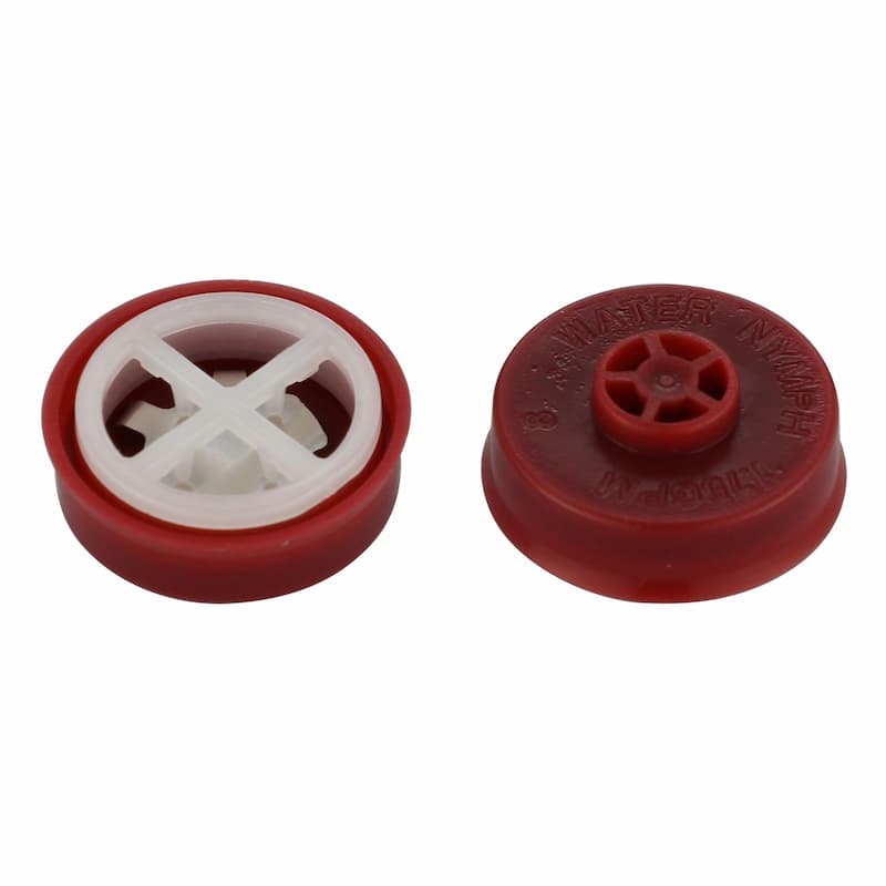 Restritor de fluxo para torneira em aço inoxidável com 14,4 mm de diâmetro.