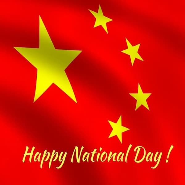Aviso de Feriado Nacional Chinês de 2022